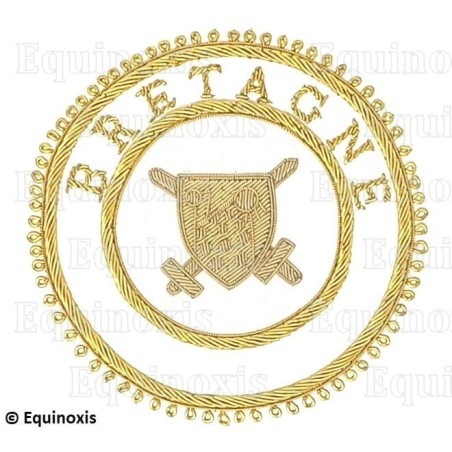Badge / Macaron GLNF – Grande tenue provinciale – Grand Poursuivant – Bretagne – Brodé main